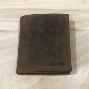 Grand porte-feuille vertical en cuir Kaszer