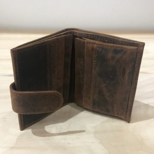 Petit porte-feuille en cuir Kaszer - Ouvert