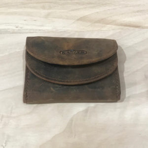 Petit porte-monnaie arrondi en cuir Kaszer